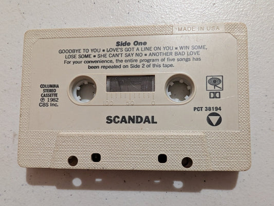 SCANDAL-SCANDAL-CBS-PCT 38194-1982-CASSETTE-C23- cassette only