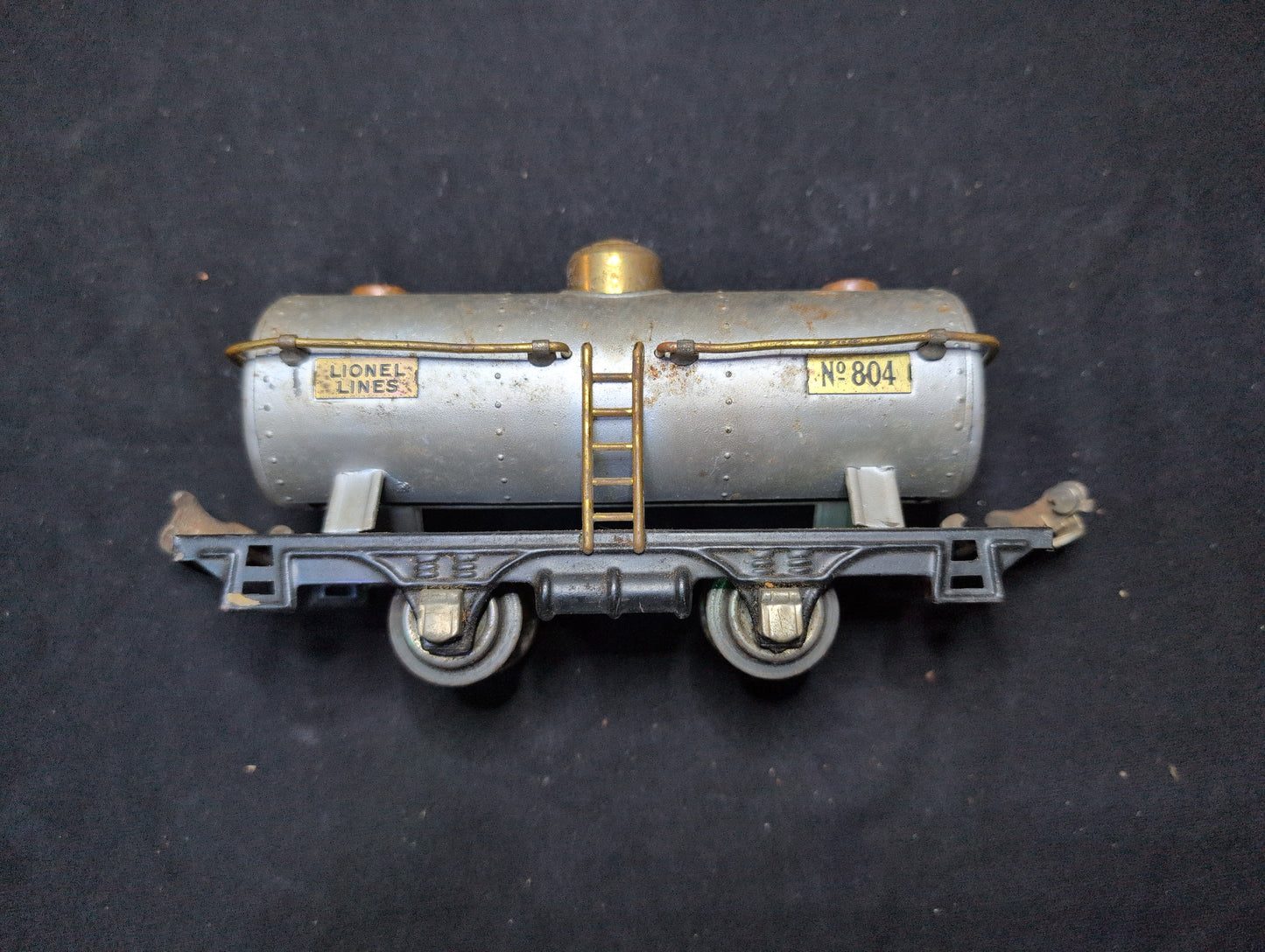 Lionel Pre-war O-Gauge #804 Tinplate 4-Wheel Tank Car 804 Silver