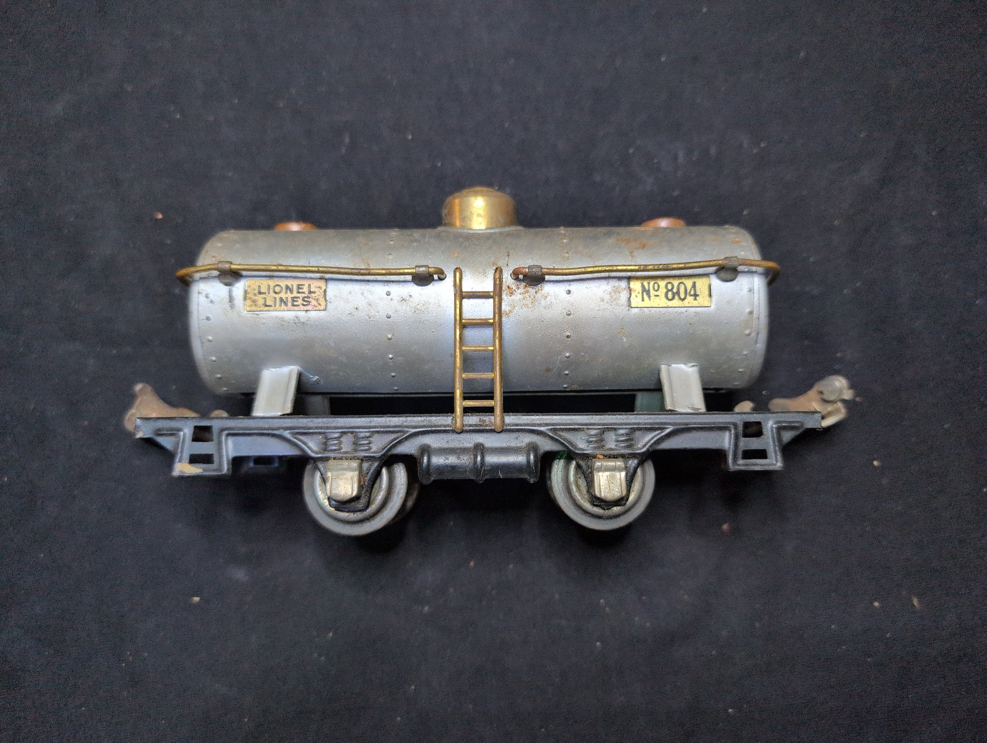 Lionel Pre-war O-Gauge #804 Tinplate 4-Wheel Tank Car 804 Silver