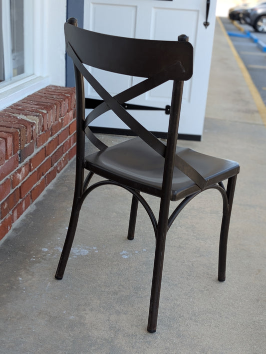 Cross-Back Outdoor, Commercial, Bistro/Event Chair - Metal