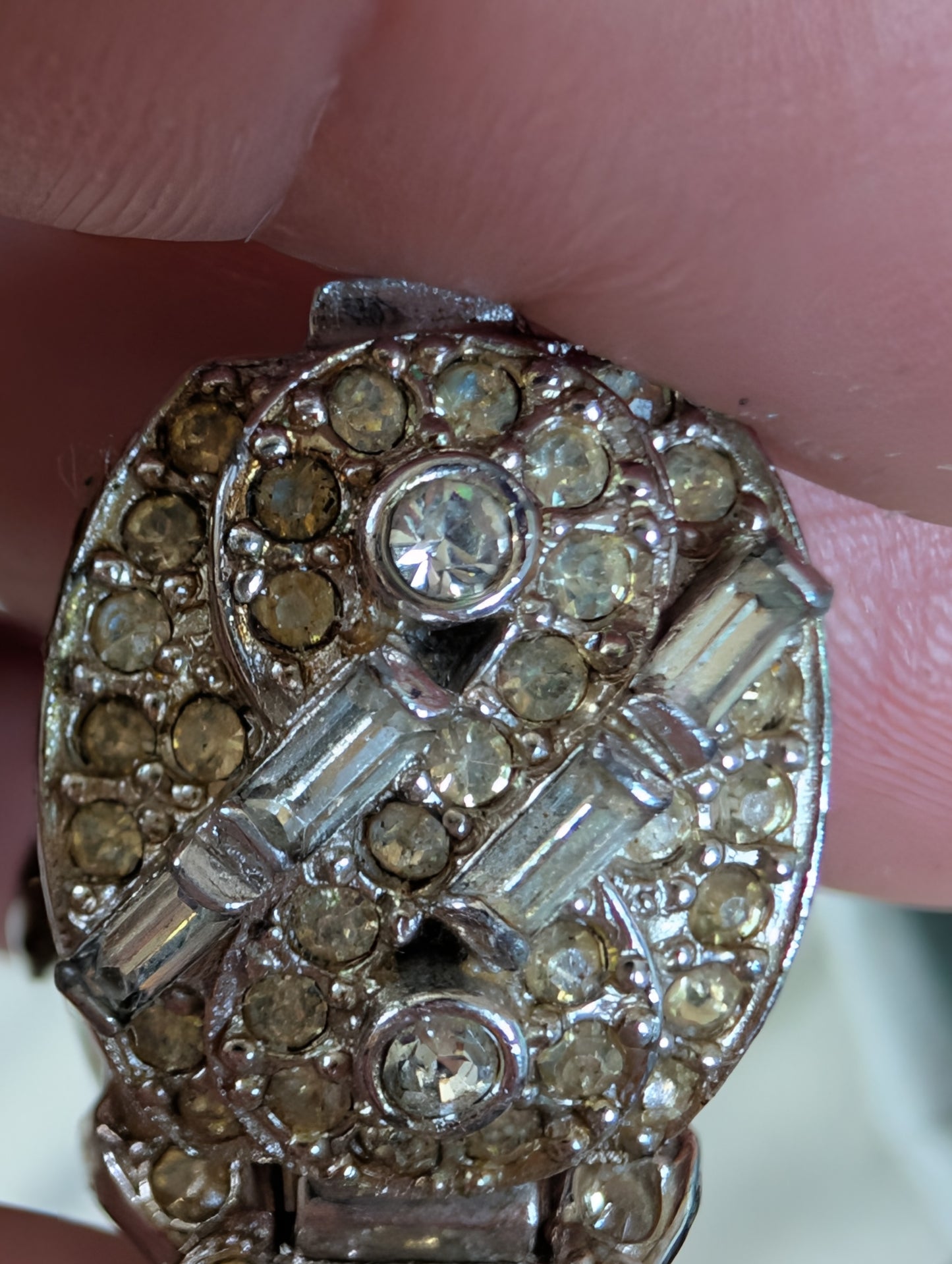 Women's Lucerne Quartz Watch Silver-Tone Rhinestone Bracelet (Untested)