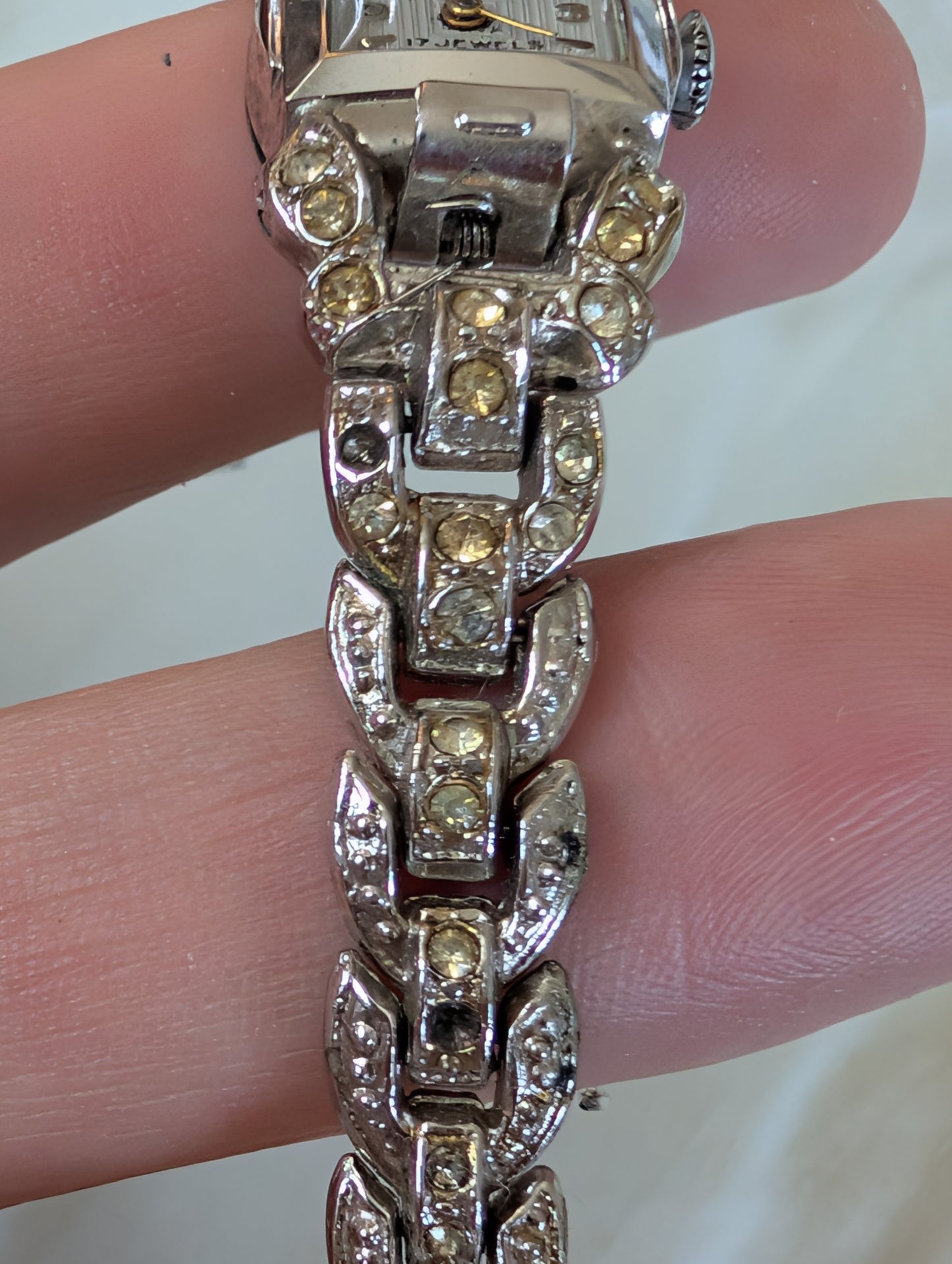 Women's Lucerne Quartz Watch Silver-Tone Rhinestone Bracelet (Untested)