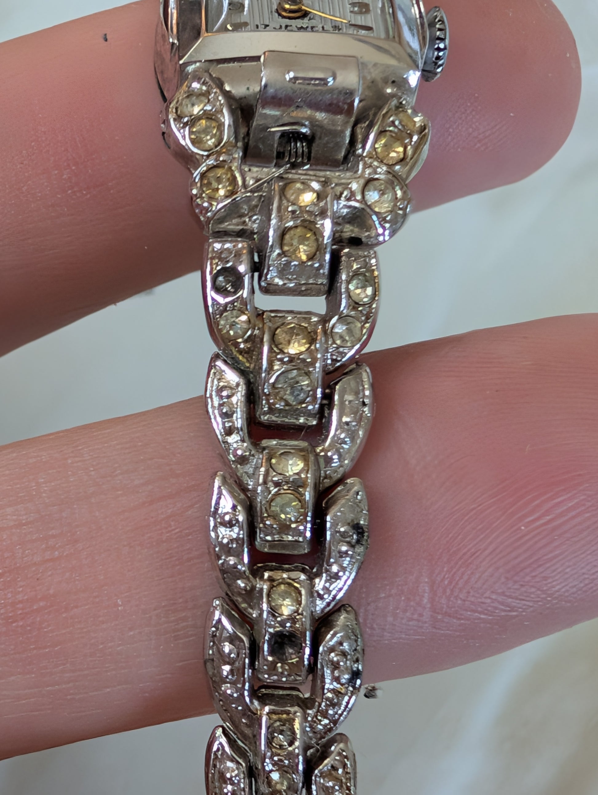 Women's Lucerne Quartz Watch Silver-Tone Rhinestone Bracelet (Untested)