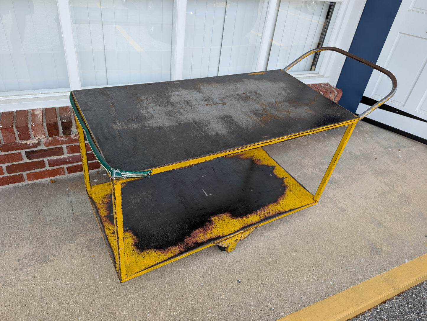 Heavy Duty dual layer industrial cart - tooling cart - for warehouse or coffee shop or office