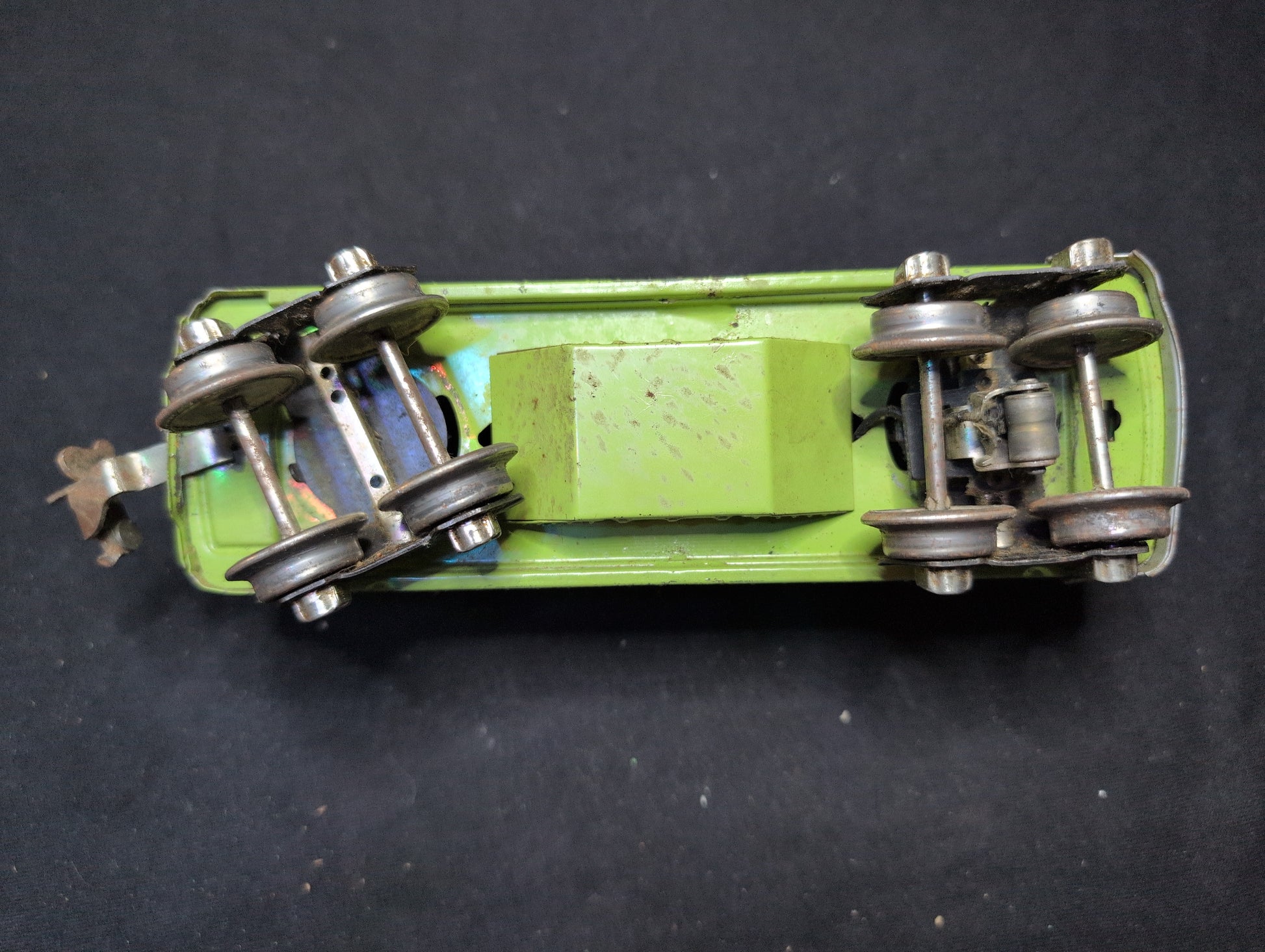 Lionel Pre-war O-Gauge #608 Observation Car Green Tinplate w/ Original Box 608