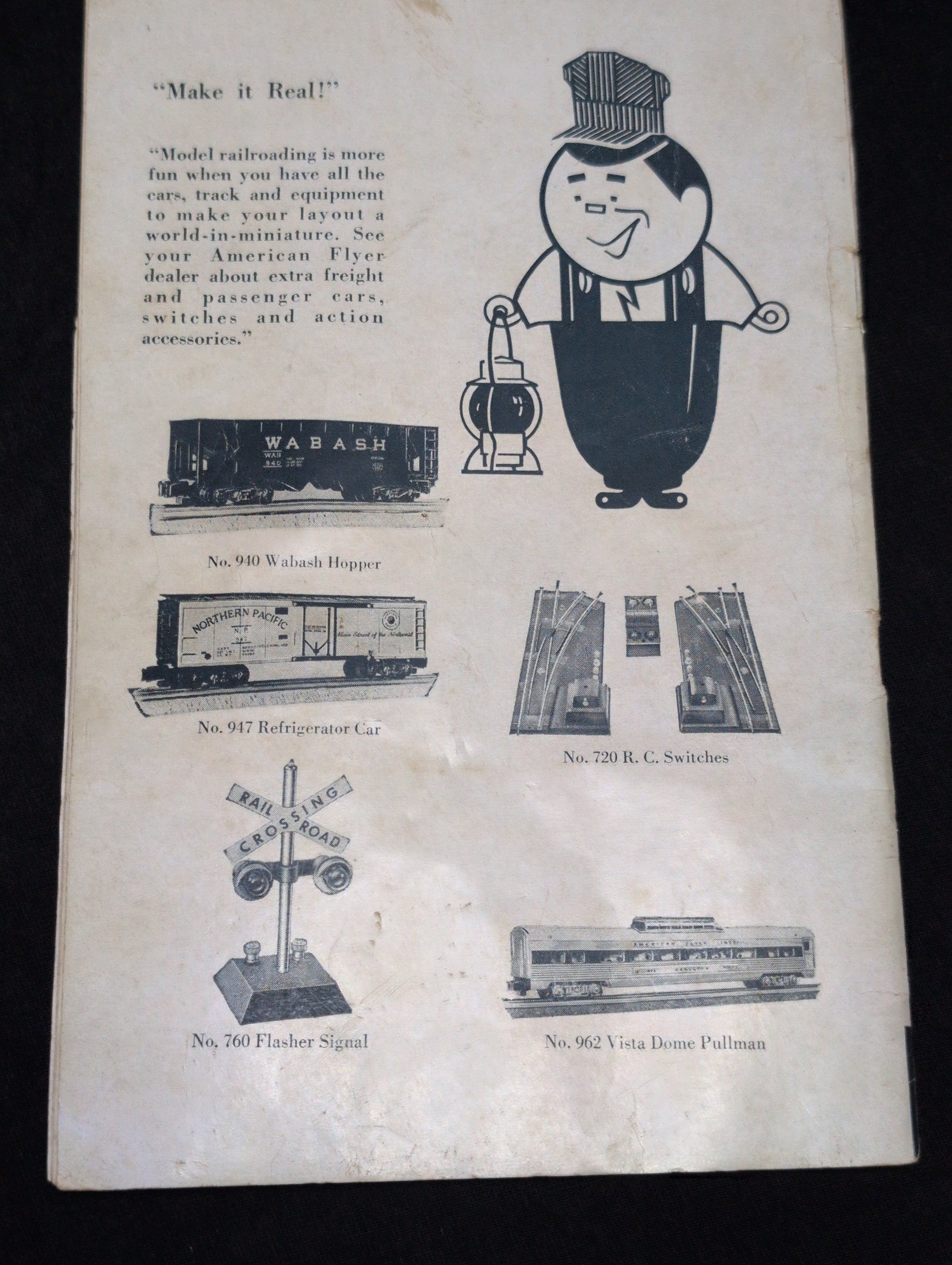 Vintage Gilbert American Flyer Instruction Book 3/16" Scale Trains Manual