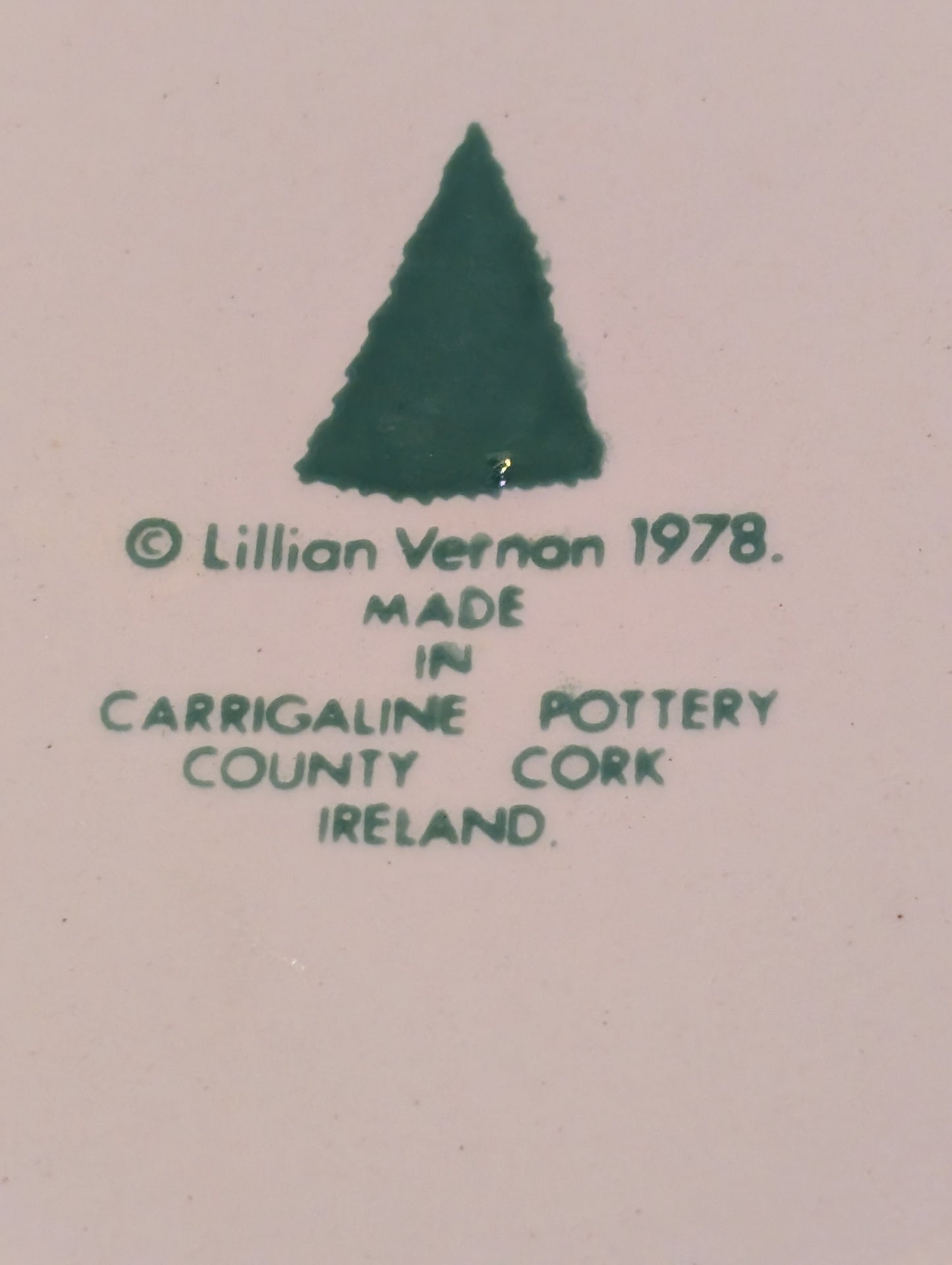 Vintage Lillian Vernon Collector Plate Christmas 1978 Carrigaline Pottery Ireland