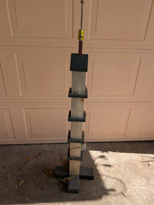 Vintage Birdhouse Floor Lamp