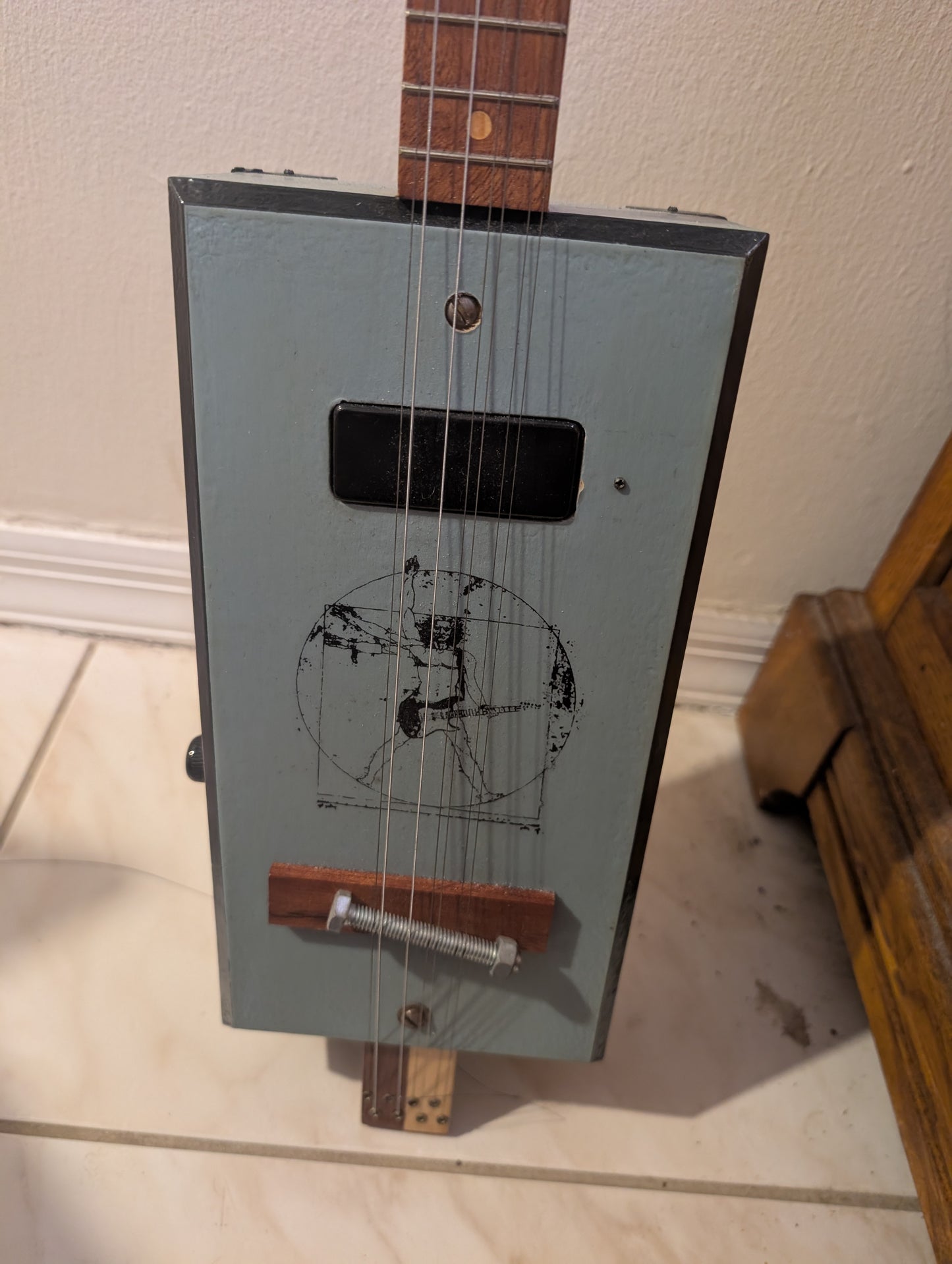 Handcrafted custom six string electric guitar