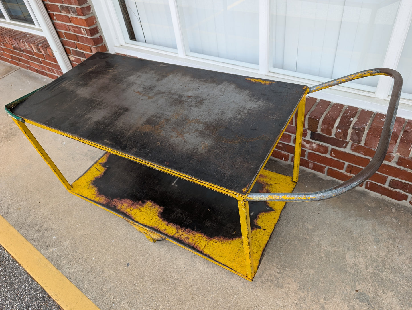 Heavy Duty dual layer industrial cart - tooling cart - for warehouse or coffee shop or office