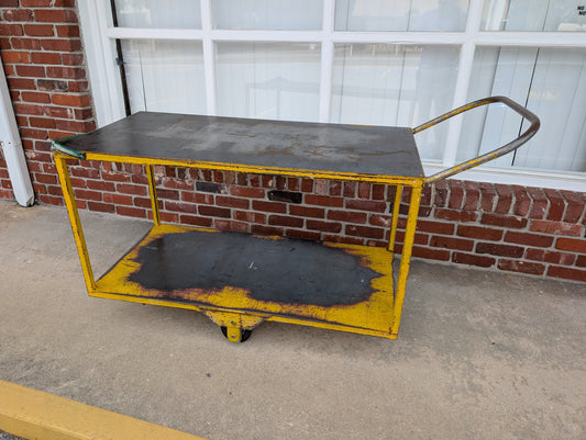 Heavy Duty dual layer industrial cart - tooling cart - for warehouse or coffee shop or office