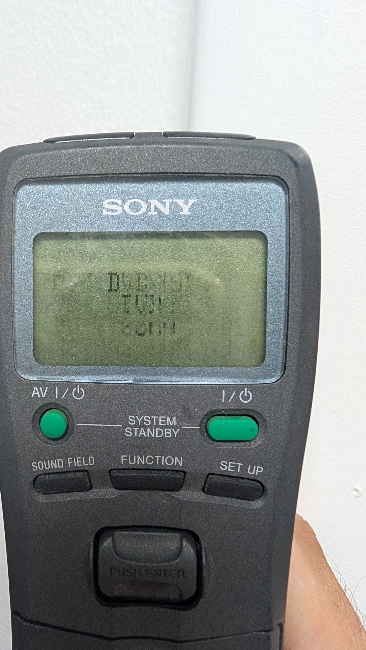 RM-LJ305 from Sony - 2000s Electronics > Accessories > Remote Controls (Plastic, Rubber AV Receiver Remote, Y2K Aesthetic, Tech, Gray)