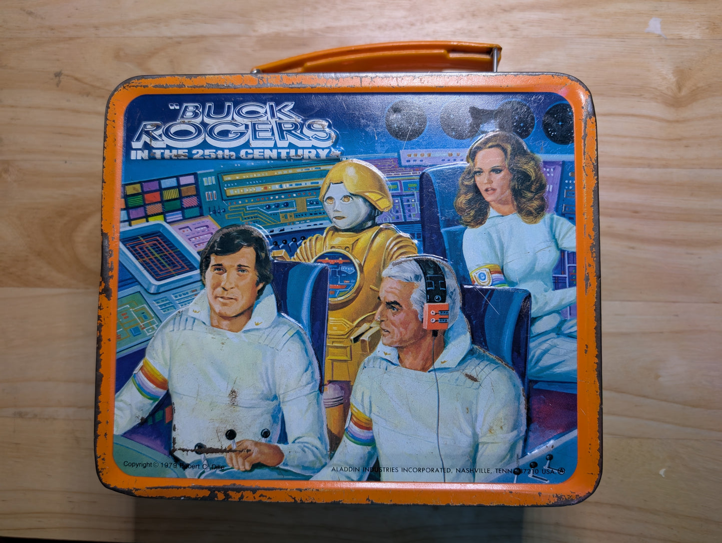 BUCK ROGERS METAL LUNCHBOX w/ THERMOS VINTAGE 1979 (vintage, collectable, nostalgia, toy)